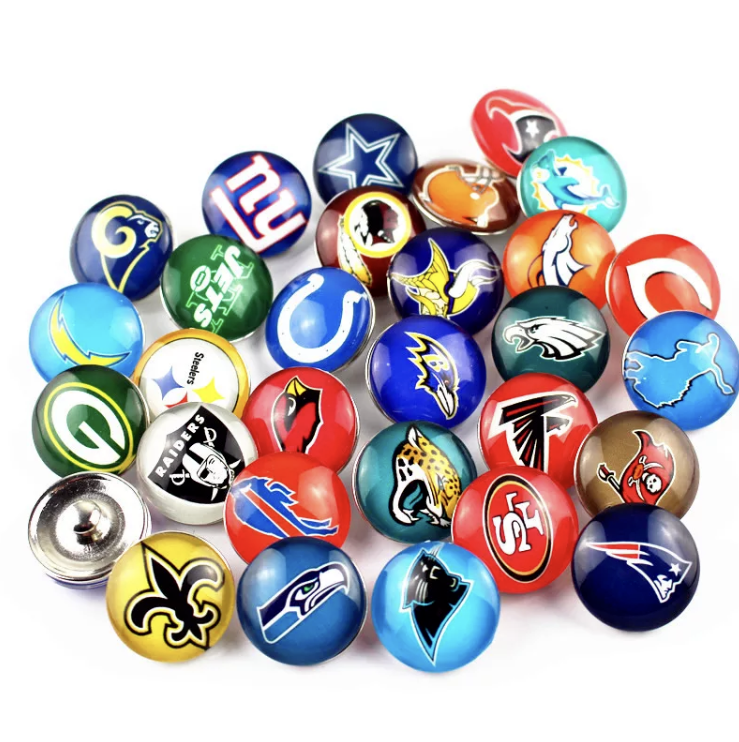 Football Team Sports Snap Button