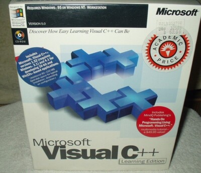 microsoft visual C++ version 5.0 learning edition SOFTWARE PACKAGE windows 95 nt