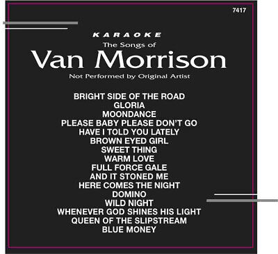 VAN MORRISON Karaoke CD+G 16 TRACKS Backstage #7417 in ORGINAL Black Sleeve