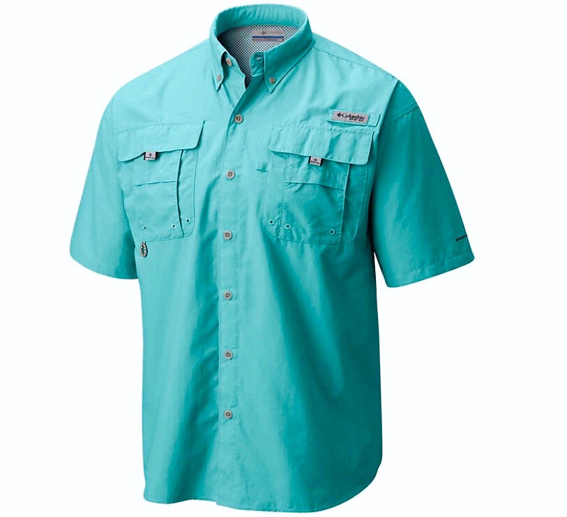 NEW COLUMBIA Men’s PFG Bahama Short Sleeve Fishing Shirt UPF 30 Vented