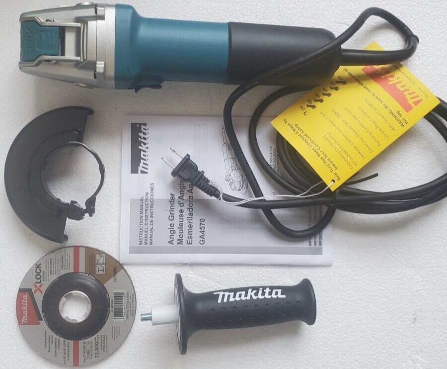 Makita GA4570 7.5 Amp 4-1/2 in. Corded X-LOCK Angle Grinder