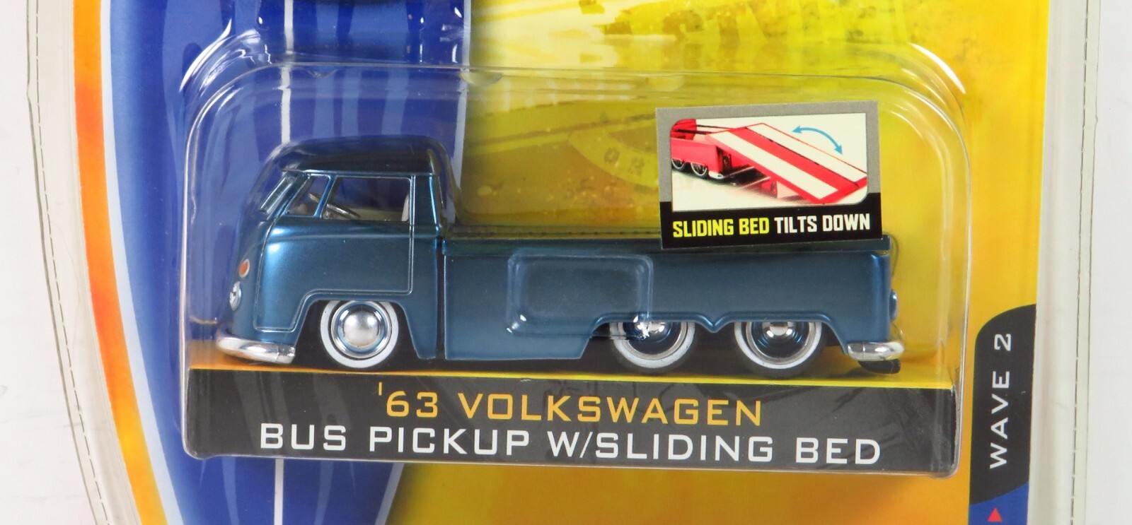 1963年 VOLKSWAGENBUS PICKUP Jeda VDUBS Jada Wave 2 V Dubs 1963 Volkswagen Bus Pickup w/ Sliding Bed