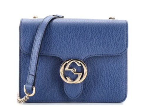New With Tag GUCCI Gucci Blue Icon GG Interlocking Small