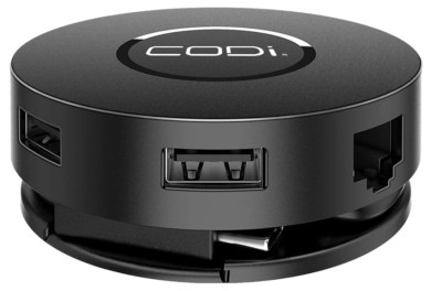 CODi 7-Port Mini USB-C Docking Station for Desktop PC/Tablet (A01058)