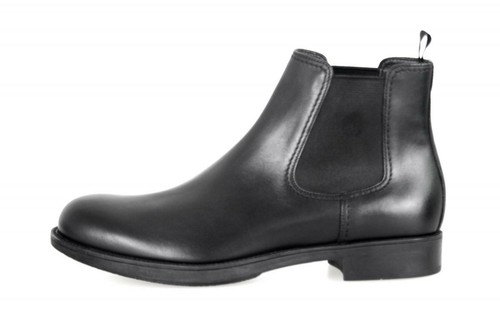 Pre-owned Prada Luxury  Chelsea Boots Shoes 2te082 Black Leather