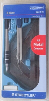 Staedtler 8-Piece Geometry Math Student School Set w/Metal Compass