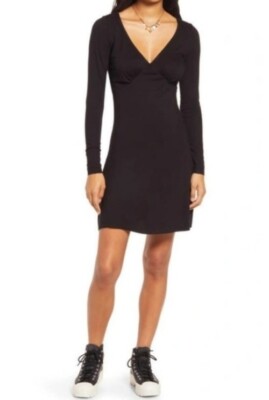 Nordstrom BP. Women's Large Black Long Sleeve Dress New with Tags 