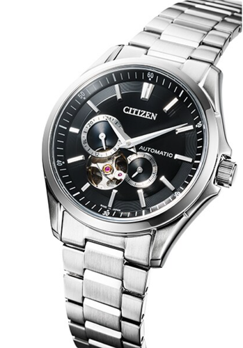 Pre-owned Citizen Np1010-78e  Collection Mechanical Open Heart Made In Japan
