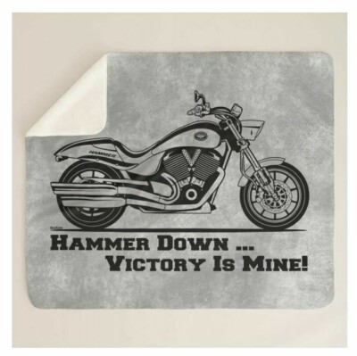 Victory Motorcycle Hammer Down ... Is Mine DigiRods Sherpa Fleece Throw Blanket 