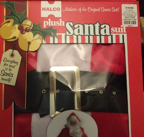 Santa Claus Suit Economy Complete 10pcs. Jacket Size 50 to 56 - NEW