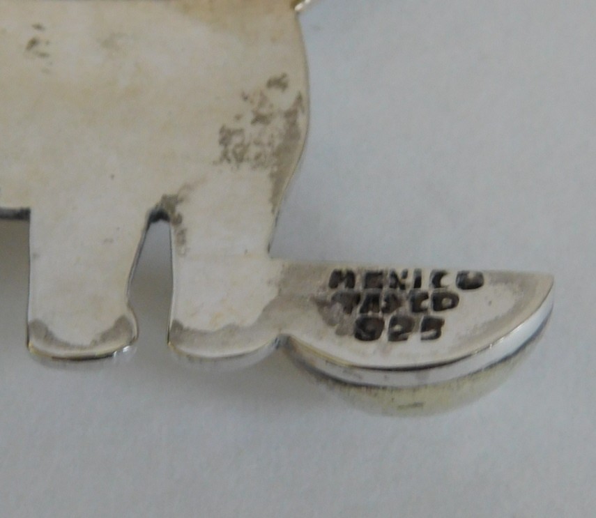 925 Sterling Silver - TAXCO MEXICO Sad Little Kitty Cat 14g - 1.75