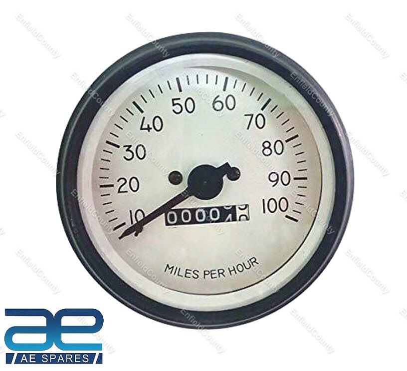 Fits For WILLYS MB JEEPs FORD GPW CJ Speedometer White Face Black Bezel  