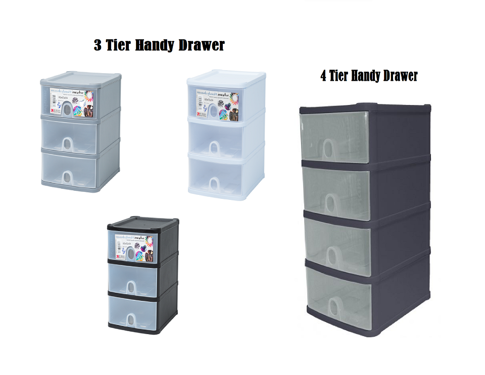 Wham Handi Drawer Plastic Storage Container Box Tidy Organizer