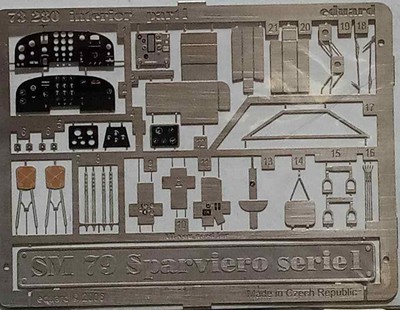 1/72 SM79 Sparviero serie 1 interior colour photo-etch ITALERI Eduard 73280