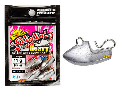 DECOY SV 46H SLIDIN HEAD 11 GR  TESTINA PIOMBATA  3/8oz PER AMI OCCHIELLO 5 PZ