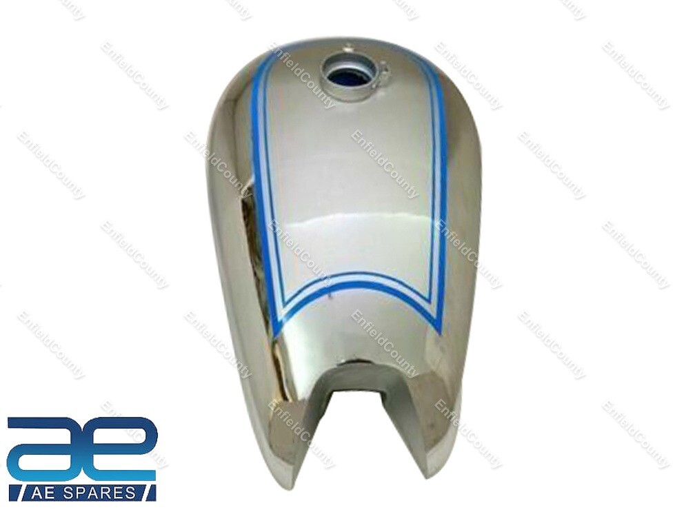 For BSA ZB32 Gold Star Blue & Silver Painted Chrome Petrol Fuel Gas Tank1950  