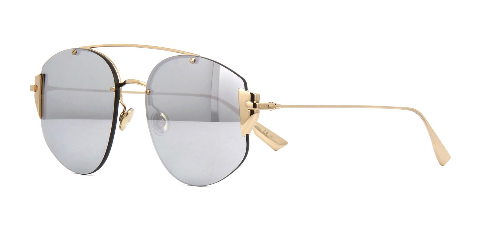 Pre-owned Dior Saint Laurent Sl M105/f Black Gold/grey Polarized (006) Sunglasses In Silver Mirrored