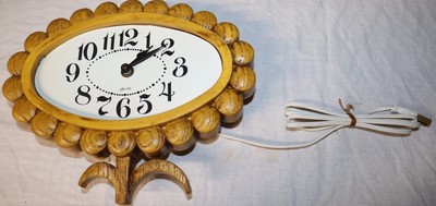 Vintage Spartus Flower Decor Fine Wall Clock Retro New in Open Box Rare