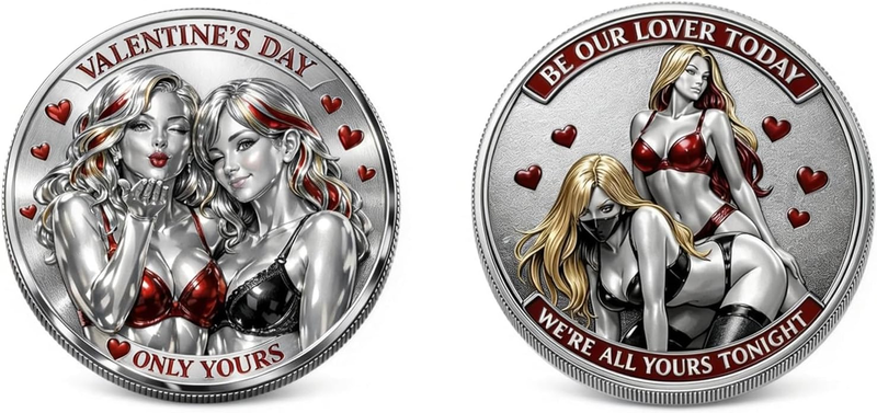 Metal Engraving: Heads I Get Tail Decision Coin - Funny Adult Date Night Gift