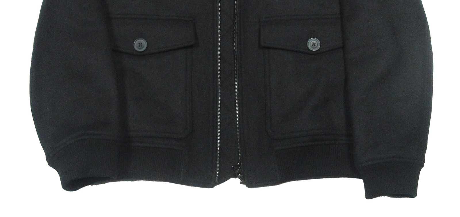 Pre-owned Hugo Boss Red Label Men's Black Shearling Collar Wool Blend Jacket $454