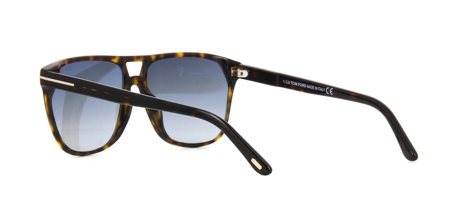 Pre-owned Tom Ford Pavlos-02 Ft 0980 Shiny Gold/grey (30a) Sunglasses In Gray