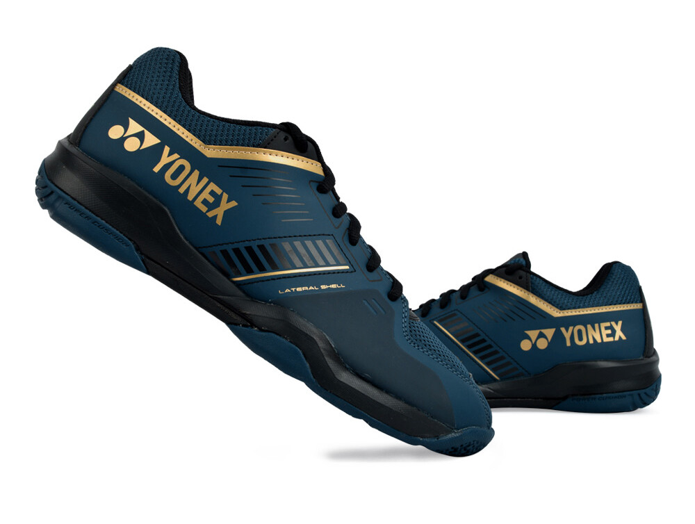 シューズ YONEX POWER CUSHION STRIDER FLOW WIDE Yonex Power Cushion Strider Flow Wide Shoes (White/Gold)