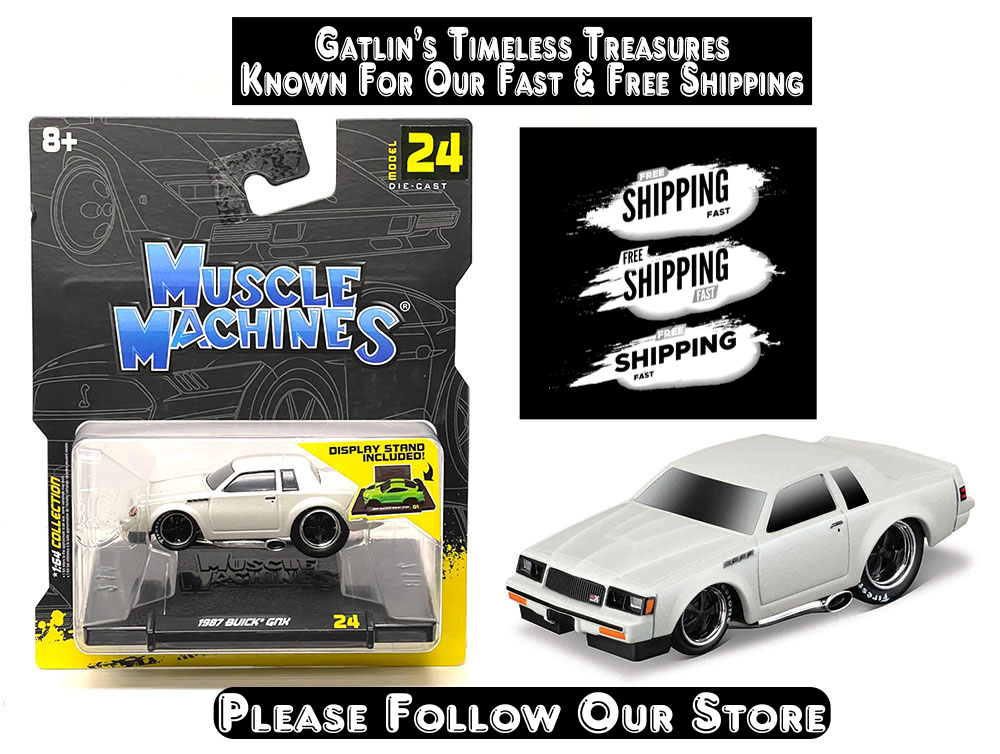Muscle Machines 1987 Buick GNX 1:64 Diecast Car White 15526