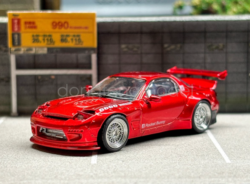 Master 1:64 Scale Red For RX7 FD Rocket Bunny Sports Diecast