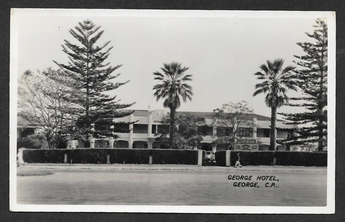 (BL) South Africa George Hotel Cape Province vintage real photo postcard