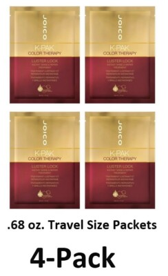 Joico K-Pak Color Therapy Luster Lock Treatment .68 oz. Travel Size **4-Pack**