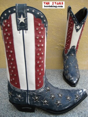 SENDRA SENDRA BOOTS AMERIKA COWBOYSTIEFEL WESTERNSTIEFEL LEDER HANDMADE GR. 37 BIS 47