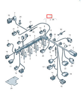 VW CRAFTER 30-50 Furgon 2E Engine Wiring Harness Set 2E0971078F  