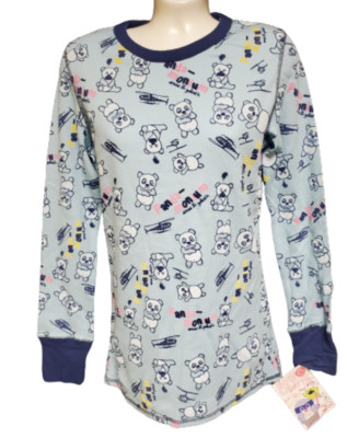 Womens Juniors David & Goliath Panda Monium Ringer Long Sleeve sleep Shirt Top