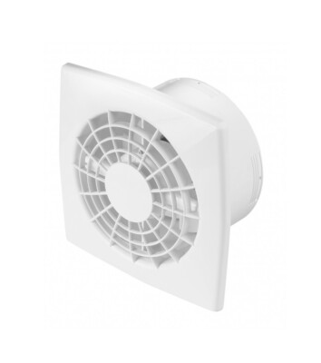White Bathroom Extractor Fan 125mm Timer & Humidity Sensor Toilet Ventilator