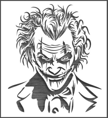 8''x9'' Clear Plastic Stencil - Joker (SA991)*****