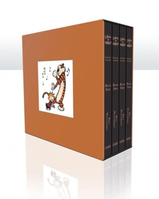 CALVIN und HOBBES GESAMTAUSGABE 4 BÄNDE IM SCHUBER - B. WATTERSON - CARLSEN 2020