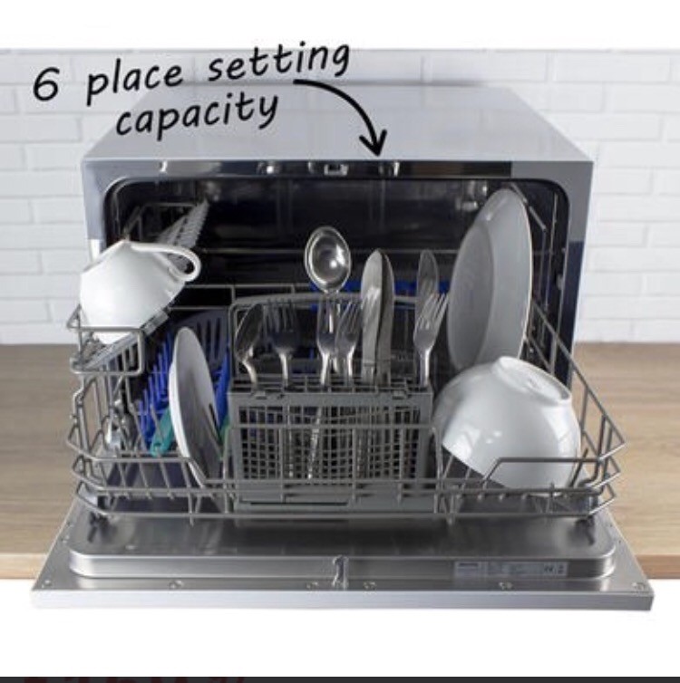 Table top small compact freestanding dishwasher barely used in