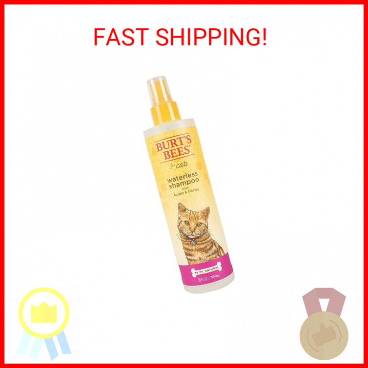 Burt's Bees for Pets Cat Natural Waterless Shampoo with Apple and Honey | Cat Wa