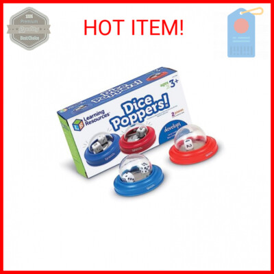 Learning Resources Dice Poppers - 2 Pieces, Ages 3+ Board Game Accessory, Dice G