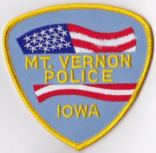 Mt. Vernon Iowa IO Police Patch 