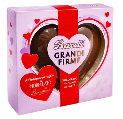 BAULI CIOCCOLATO Grandi Firme Cuore Cioccolato idea regalo MORELLATO