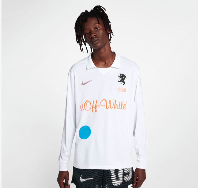 Nike x Off-White Football Jersey Mon Amour Soccer White Long Nike x Off-White Football Jersey Mon Amour Soccer White Long