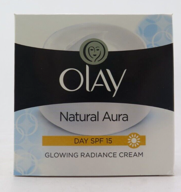 Olay Natural Aura Day SPF 15 Glowing Radiance Cream 1.7 oz / 50 g