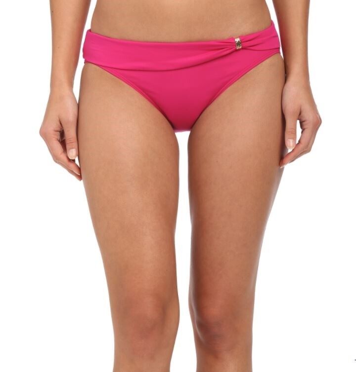 RALPH LAUREN Pink Laguna Solids Sash Slider Hipster Bikini Bottom Sz. 6 137475