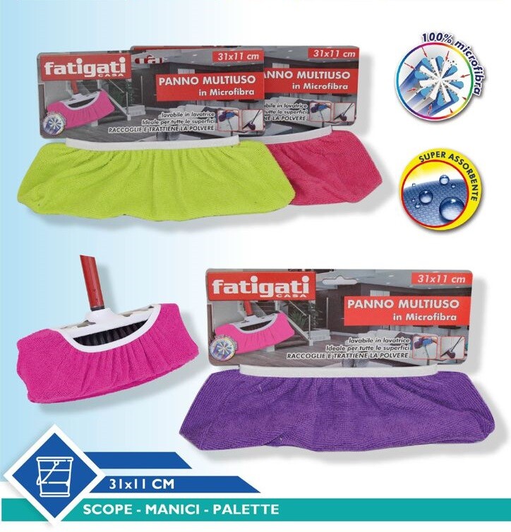 Set 12 Pezzi Panno Copri Scopa Copertura Cover Scopa Microfibra Pulizia dfh
