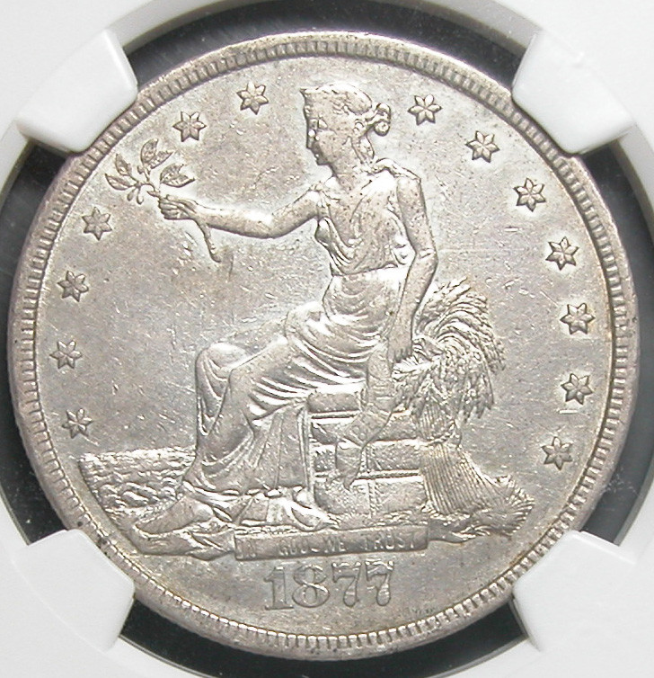 1877-CC Trade Dollar NGC XF Details