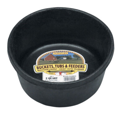 Little Giant HP-1 Black DuraFlex Rubber Feed Pan 2 qt.