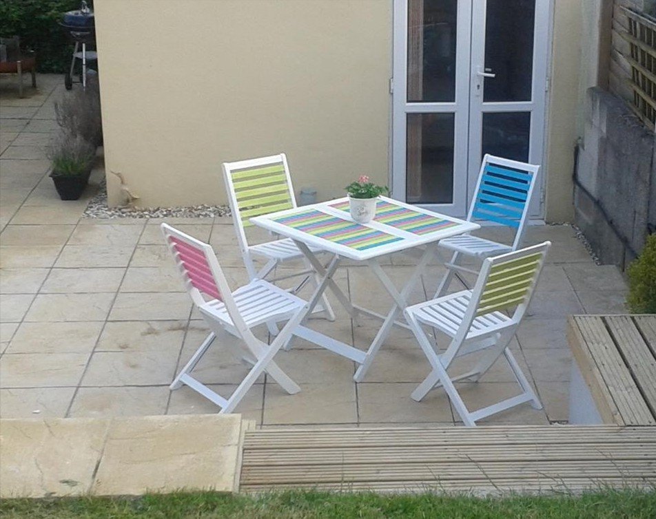 Upcycled patio table and chairs in Plymouth, Devon Gumtree