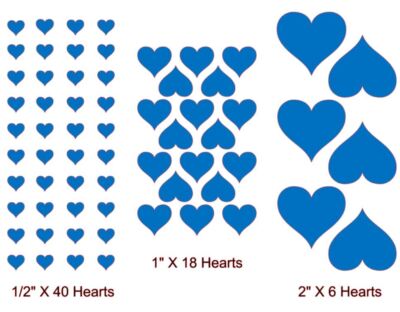 Heart Stickers Scrapbooking PICK SIZE COLOR Vinyl Decal Valentines Love Romance