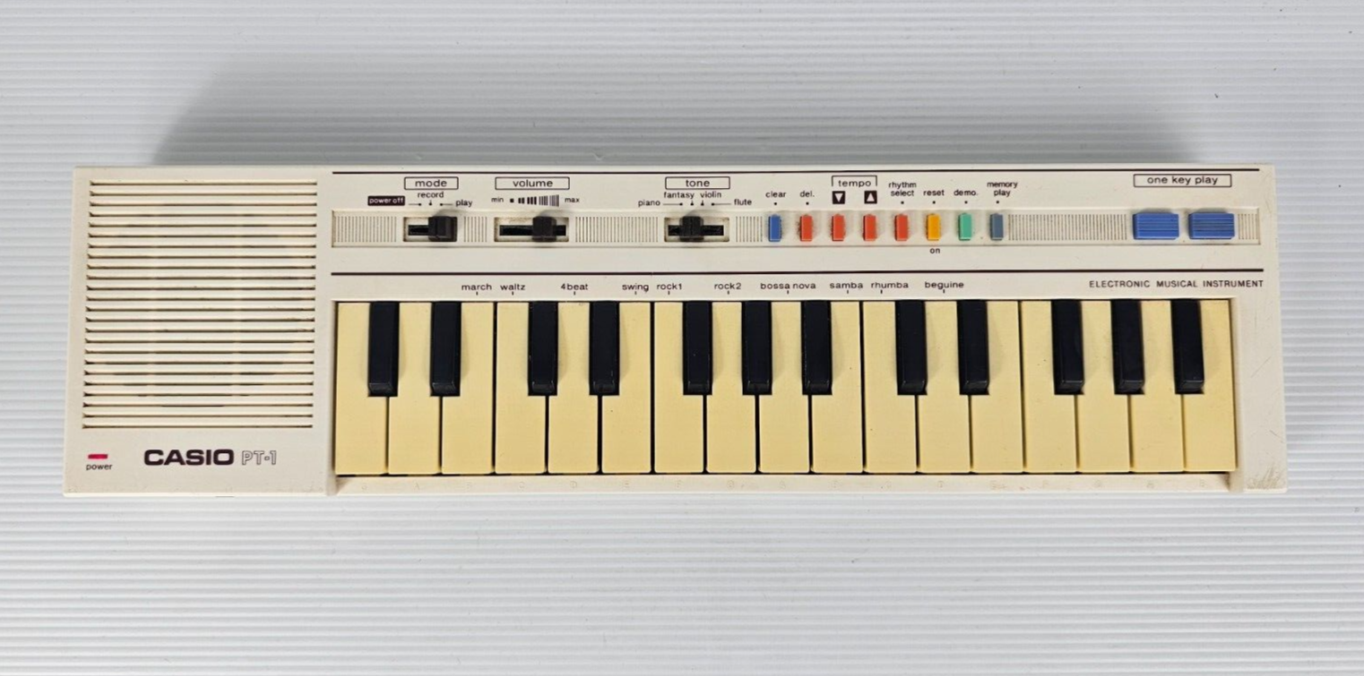 CASIO PT-1 ビンテージ ミニキーボード Casio PT-1 29-Key Mini Synthesizer | Reverb